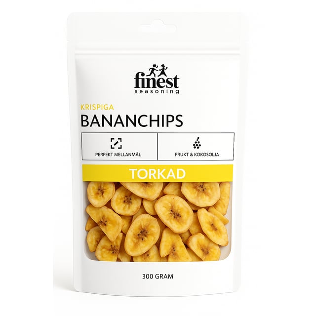 Finest Seasoning Torkade Bananchips 300 g | Mat & dryck - Snacks & godis - Naturgodis,Mat & dryck - Skafferi - Torkad frukt, nötter & frön | Apoteka