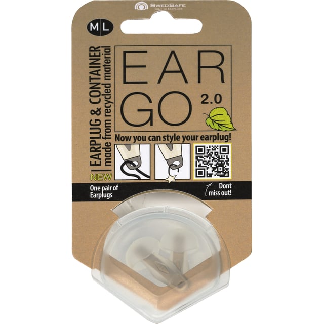 SwedSafe Eargo 2.0 Ear Plugs & Container Medium/Large 1 par | Ögon & öron - Öron - Öronproppar | Apoteka