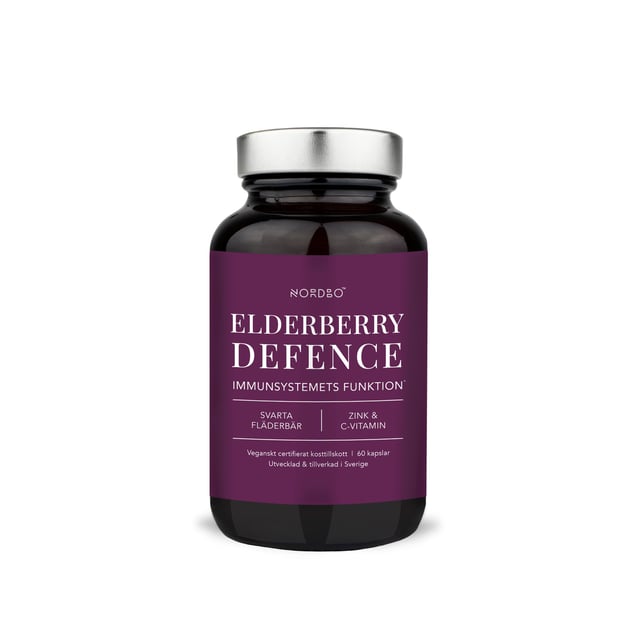 Nordbo Elderberry Defence 60 kapslar | Vitaminer & kosttillskott - Vitaminer & mineraler - Zink,Vitaminer & kosttillskott - Vitaminer & mineraler - C-vitamin,Vitaminer & kosttillskott - Växtbaserade kosttillskott,Vitaminer & kosttillskott - Immunförsvar | Apoteka