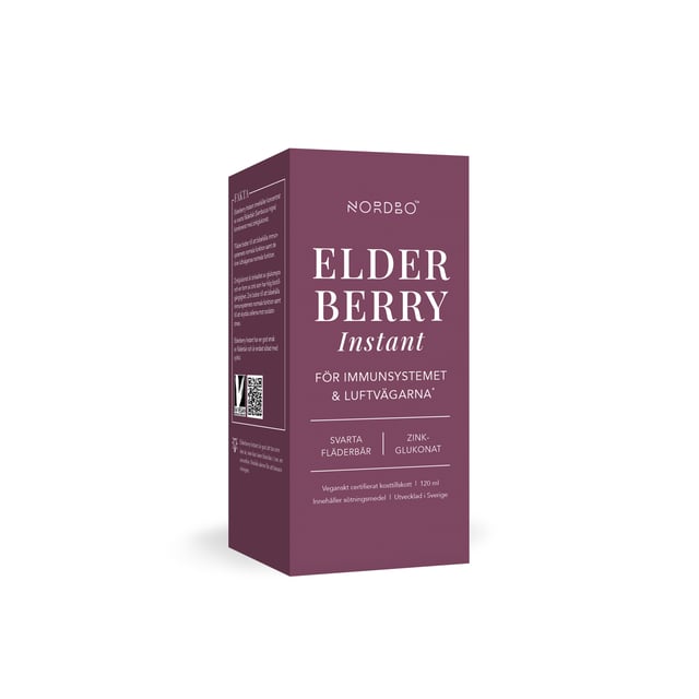 Nordbo Elderberry Instant 120 ml | Vitaminer & kosttillskott - Vitaminer & mineraler - Zink,Vitaminer & kosttillskott - Växtbaserade kosttillskott,Vitaminer & kosttillskott - Immunförsvar | Apoteka
