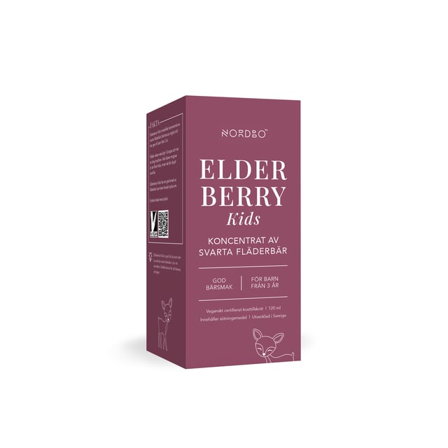 Nordbo Elderberry Kids 120 ml | Vitaminer & kosttillskott - Växtbaserade kosttillskott,Vitaminer & kosttillskott - Immunförsvar | Apoteka