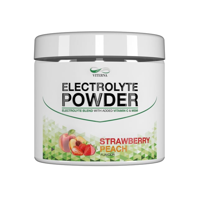 Viterna Electrolyte Powder Strawberry Peach 120 g | Vitaminer & kosttillskott - Elektrolyter | Apoteka