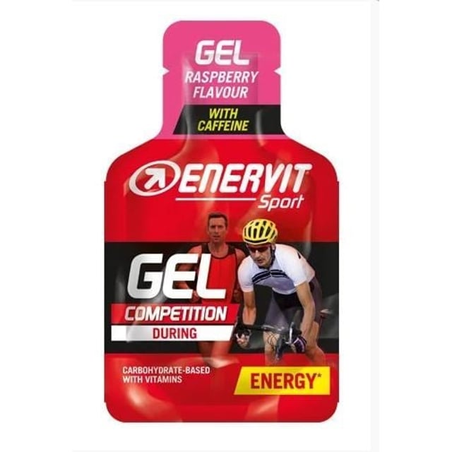 Enervit Sport Liquid Gel Koffein Hallon 25 ml | Träning - Energigivande - Kolhydrater | Apoteka