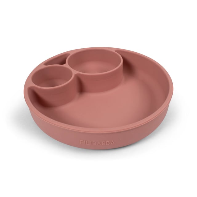 Filibabba Silikontallrik Med Fack Rosa | Baby, barn & förälder - Mata - Barntallrikar & barnbestick | Apoteka