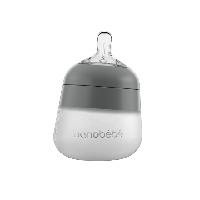 Nanobébé Flexy Silikonflaska grå 150 ml | Baby, barn & förälder - Mata - Nappflaskor för nyfödda | Apoteka