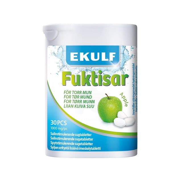 EKULF Fuktisar Apple 30 sugtabletter