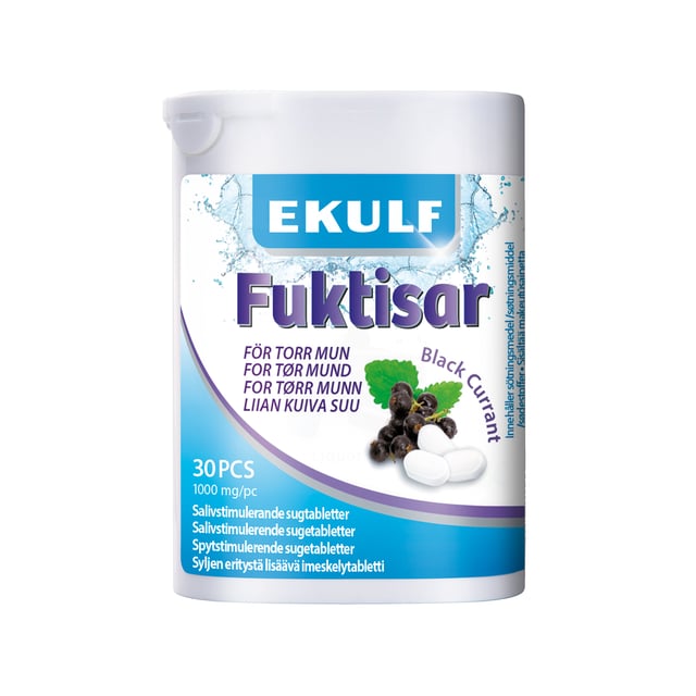 EKULF Fuktisar Black Currant 30 sugtabletter | Munvård - Muntorrhet | Apoteka