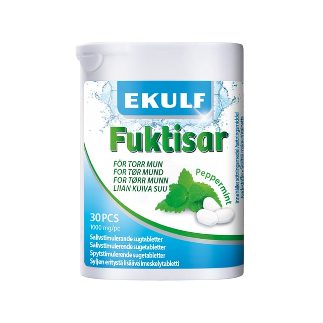EKULF Fuktisar Peppermint 30 sugtabletter | Munvård - Muntorrhet | Apoteka