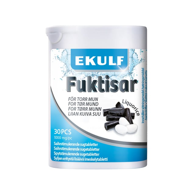 EKULF Fuktisar Liquorice 30 sugtabletter | Munvård - Muntorrhet | Apoteka
