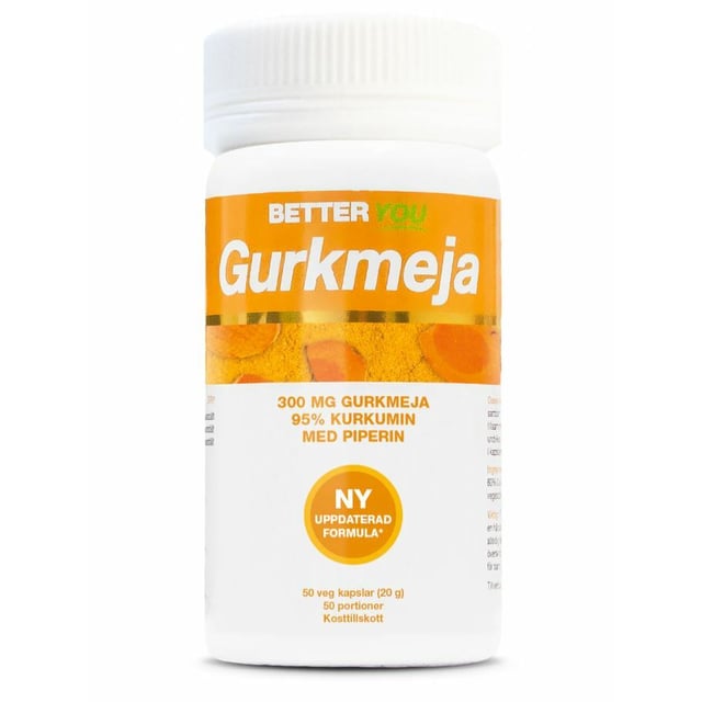 Better You Gurkmeja 50 kapslar | Vitaminer & kosttillskott - Gurkmeja & ingefära | Apoteka