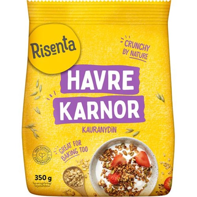 Risenta Havrekärnor 350 g | Mat & dryck - Skafferi - Mjöl, gryn & bakmixer,Mat & dryck - Skafferi - Gröt, flingor & müsli | Apoteka