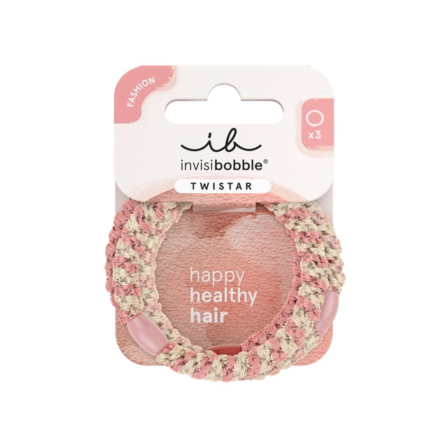 Invisibobble TWISTAR Blush Braids 3 st