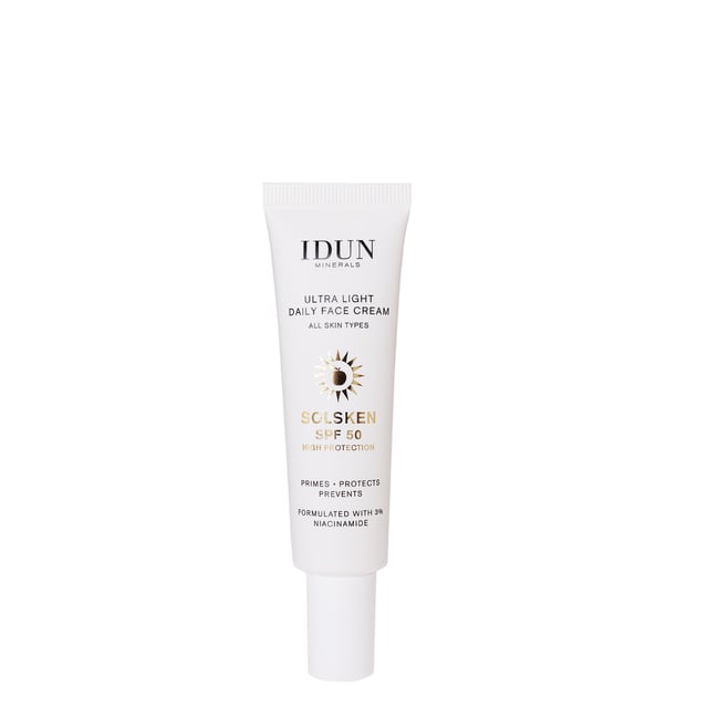 IDUN Minerals Ultra Light Daily Face Cream Solsken SPF50 30 ml | Hudvård - Ansiktsvård - Ansiktskräm - Dagkräm med SPF,Hudvård - Ansiktsvård - Ansiktskräm - Dagkräm | Apoteka