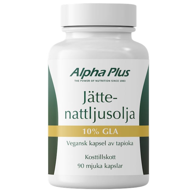 Alpha Plus Jättenattljusolja 90 kapslar | Vitaminer & kosttillskott - Vitaminer & mineraler - E-vitamin | Apoteka