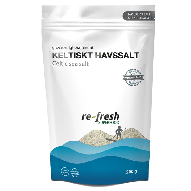 Re-fresh Superfood Keltiskt havssalt (celtic sea salt) Grovkornigt 500g | Mat & dryck - Skafferi - Kryddor & smaksättning - Salt | Apoteka