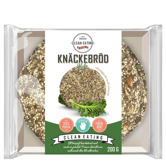 Clean Eating Knäckebröd Kale 200 g | Mat & dryck - Skafferi - Bröd | Apoteka