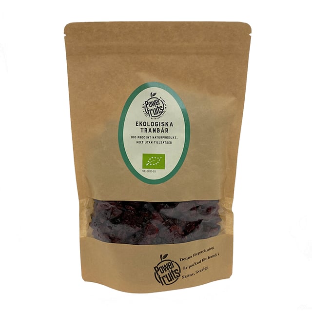 Powerfruits Tranbär 500 g EKO | Mat & dryck - Snacks & godis - Naturgodis,Mat & dryck - Skafferi - Torkad frukt, nötter & frön | Apoteka