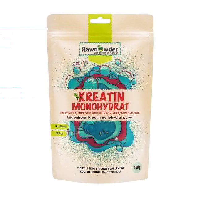 Rawpowder Mikroniserat Kreatin Monohydrat 400g | Träning - Energigivande - Kreatin,Vitaminer & kosttillskott - Aminosyror | Apoteka