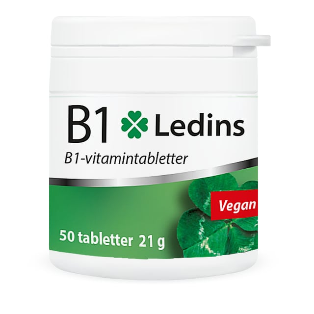 Ledins Vitamin B1 100 mg 50 tabletter | Vitaminer & kosttillskott - Vitaminer & mineraler - B-vitaminer - Vitamin B1 Tiamin | Apoteka