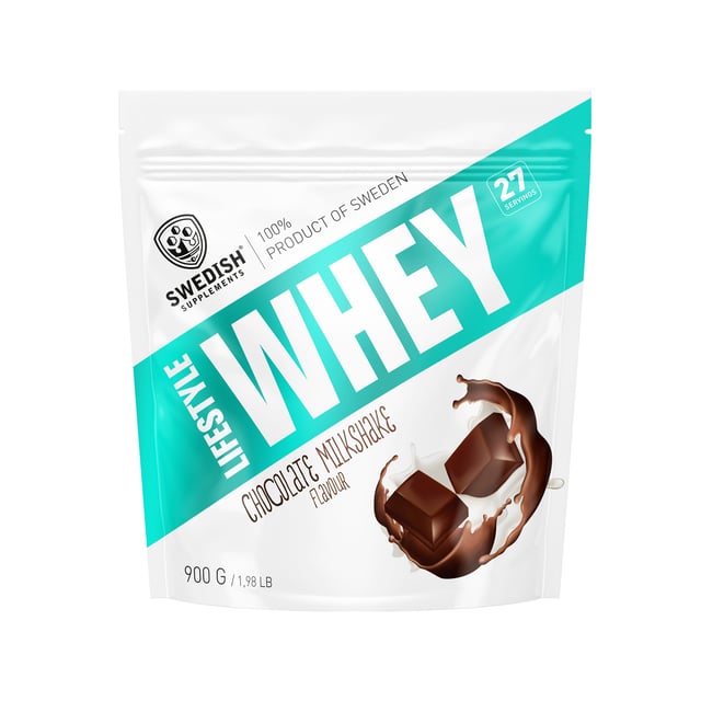Swedish Supplements Lifestyle Whey Chocolate Milkshake 900 g | Träning - Proteintillskott - Proteinpulver - Vassleprotein | Apoteka