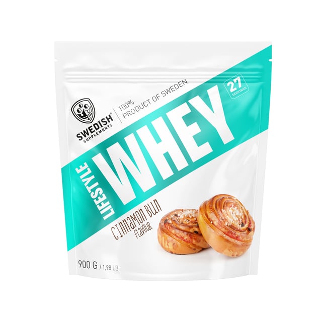 Swedish Supplements Lifestyle Whey Cinnamon Bun 900 g | Träning - Proteintillskott - Proteinpulver - Vassleprotein | Apoteka