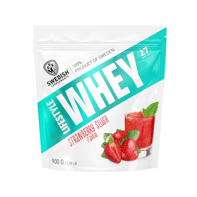 Swedish Supplements Lifestyle Whey Strawberry Slush 900g