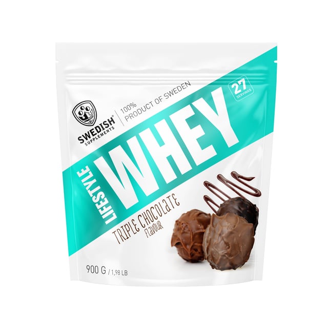 Swedish Supplements Lifestyle Whey Tripple Chocolate 900 g | Träning - Proteintillskott - Proteinpulver - Vassleprotein | Apoteka