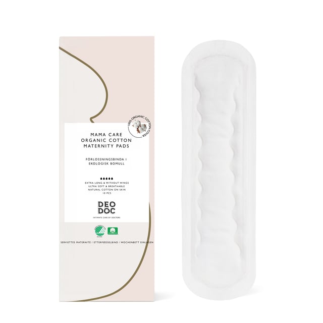 Deodoc Mama Care Förlossningsbinda med 100 % ekologisk bomull 10st | Graviditet - Förlossning - Bindor efter förlossning | Apoteka