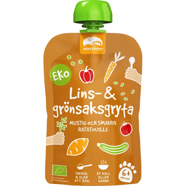 Minstingen Klämmis Lins & Grönsaksgryta 120 g | Mat & dryck - Barnmat - Barnmat måltid,Baby, barn & förälder - Barnmat - Barnmat måltid | Apoteka