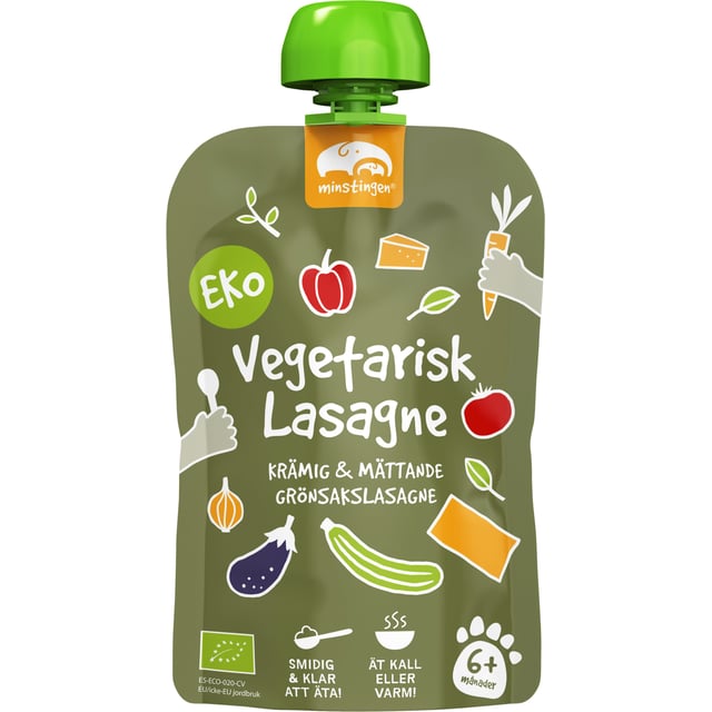 Minstingen Klämmis Vegetarisk Lasagne 120 g | Mat & dryck - Barnmat - Barnmat måltid,Baby, barn & förälder - Barnmat - Barnmat måltid | Apoteka