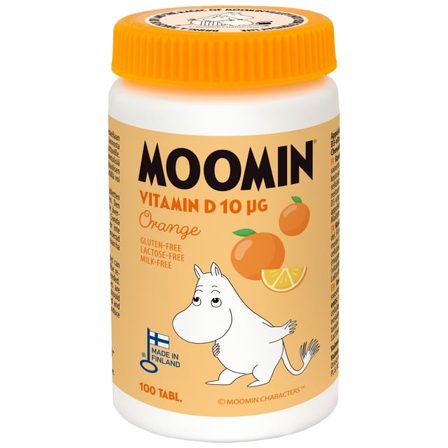 Moomin Vitamin D Tuggtablett Apelsin 100 Tabletter | Baby, barn & förälder - Vitaminer & kosttillskott för barn - Vitaminer för barn - D-vitamin för barn,Vitaminer & kosttillskott - Vitaminer & mineraler - D-vitamin | Apoteka