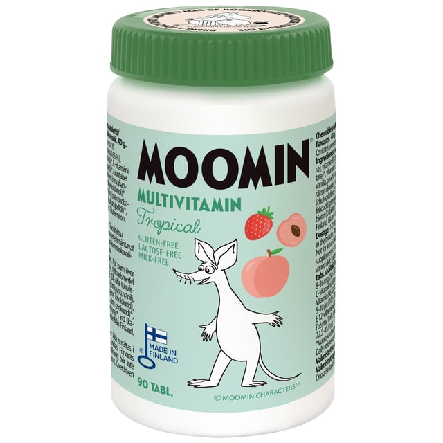 Moomin Multivitamin Tropical 90 Tabletter | Baby, barn & förälder - Vitaminer & kosttillskott för barn - Vitaminer för barn - Multivitamin för barn | Apoteka