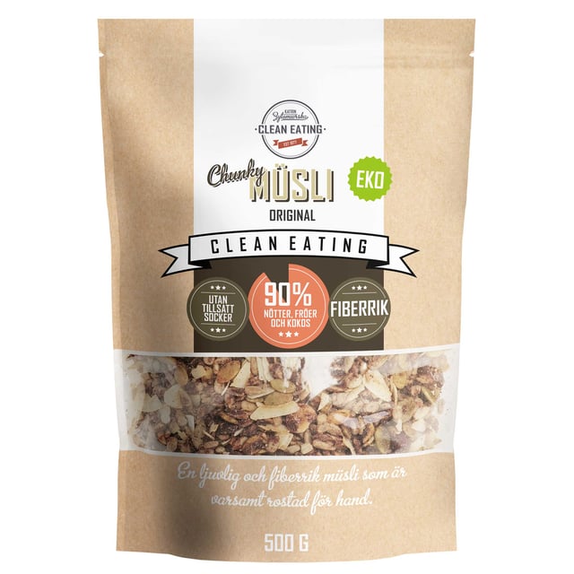 Clean Eating Müsli Chunky 500 g | Mat & dryck - Skafferi - Gröt, flingor & müsli | Apoteka