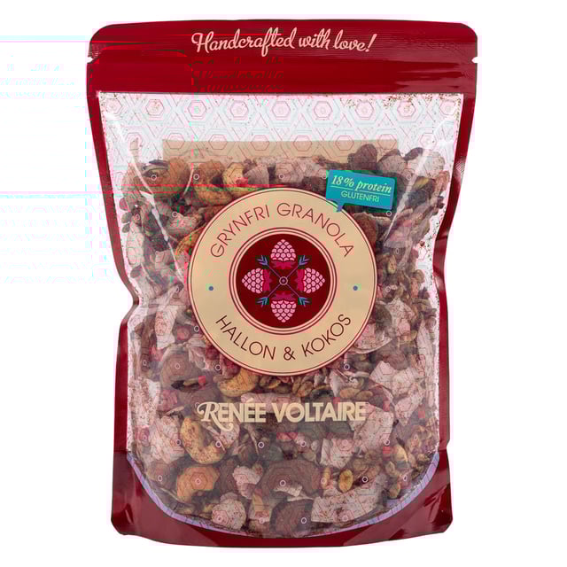 Renée Voltaire Grynfri Granola Hallon & Kokos 375 g | Mat & dryck - Skafferi - Gröt, flingor & müsli | Apoteka