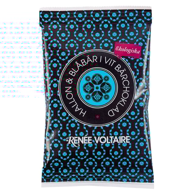 Renée Voltaire Hallon & Blåbär i Vit Bärchoklad 45g EKO | Mat & dryck - Snacks & godis - Choklad,Mat & dryck - Skafferi - Torkad frukt, nötter & frön | Apoteka