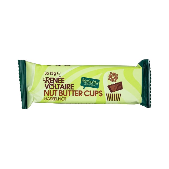 Renée Voltaire Nut Butter Cups - Hasselnöt 3 x 13 g EKO | Mat & dryck - Snacks & godis - Choklad,Mat & dryck - Snacks & godis - Naturgodis | Apoteka