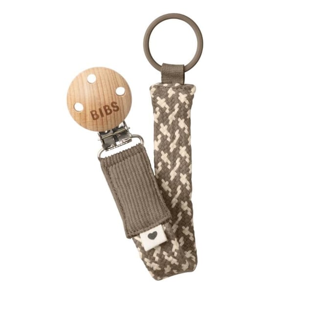 BIBS Pacifier Braid Dark Oak/Vanilla 1 st | Baby, barn & förälder - Nappar & napphållare - Napphållare & nappfodral | Apoteka