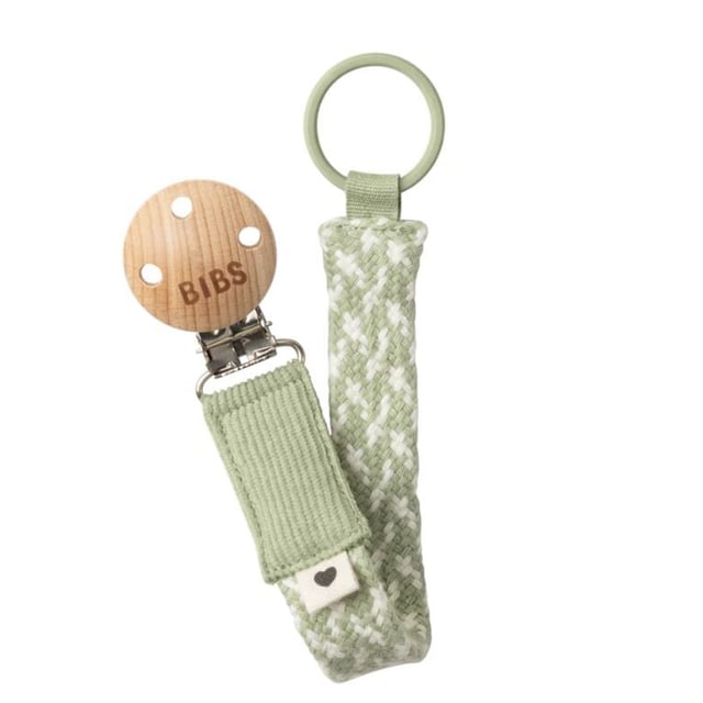 BIBS Pacifier Braid Sage/Ivory 1 st | Baby, barn & förälder - Nappar & napphållare - Napphållare & nappfodral | Apoteka