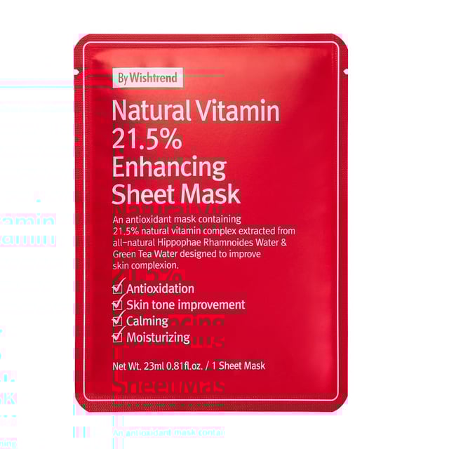 By Wishtrend Natural Vitamin 21.5% Enhancing Sheet Mask 23ml | Hudvård - Ansiktsvård - Ansiktsmask - Sheet mask | Apoteka