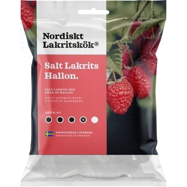 Nordiskt Lakritskök Salt Lakrits Hallon 120g