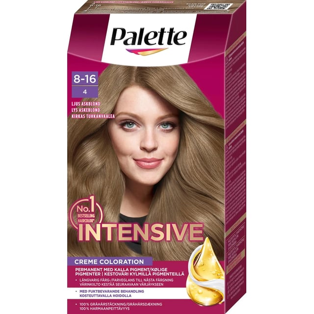 Palette Intensive Creme Coloration 8-16 Ljus Askblond