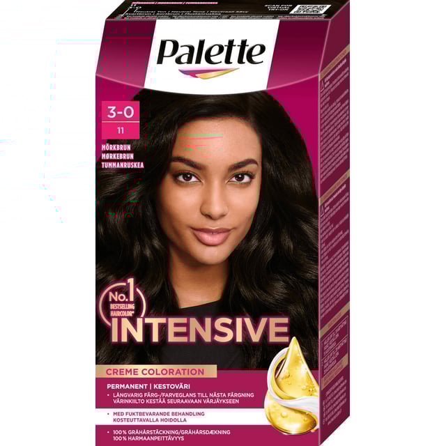 Palette Intensive Creme Coloration 3-0 Mörkbrun