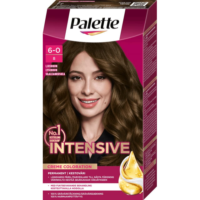Palette Intensive Creme Coloration 6-0 Ljusbrun