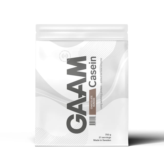 GAAM Casein Chocolate Sundae 750 g | Träning - Proteintillskott - Proteinpulver - Kaseinprotein | Apoteka