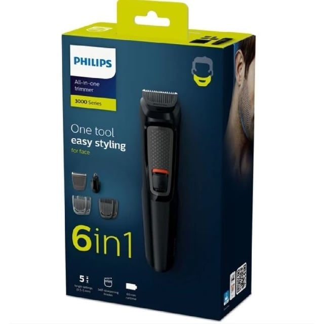 Philips Multigroom Series 3000 MG3710/15 Rakapparat Svart | Hudvård - Hudvård för män - Skäggvård - Skäggtrimmer,Hudvård - Rakning & hårborttagning - Hårtrimmer | Apoteka