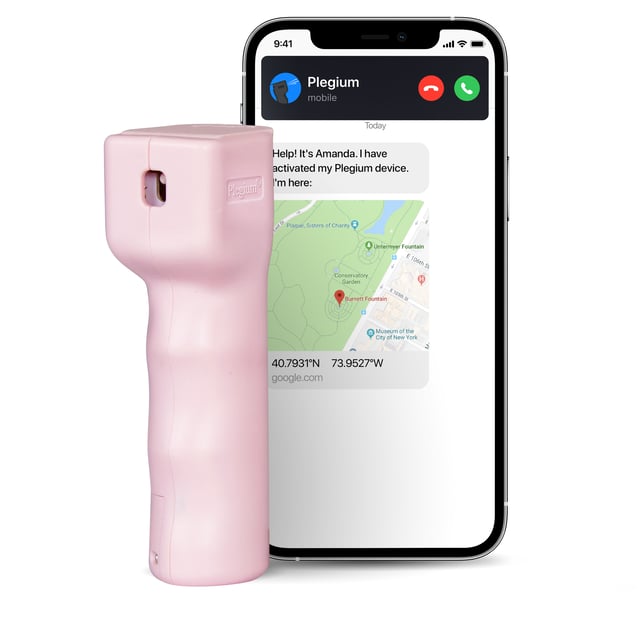 Plegium Smart Mini Försvarsspray Rosa