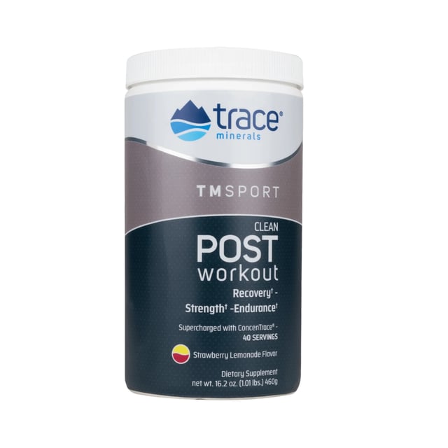 Trace Minerals TM Sport Clean Post Workout Strawberry Lemonade 460 g | Vitaminer & kosttillskott - Elektrolyter | Apoteka