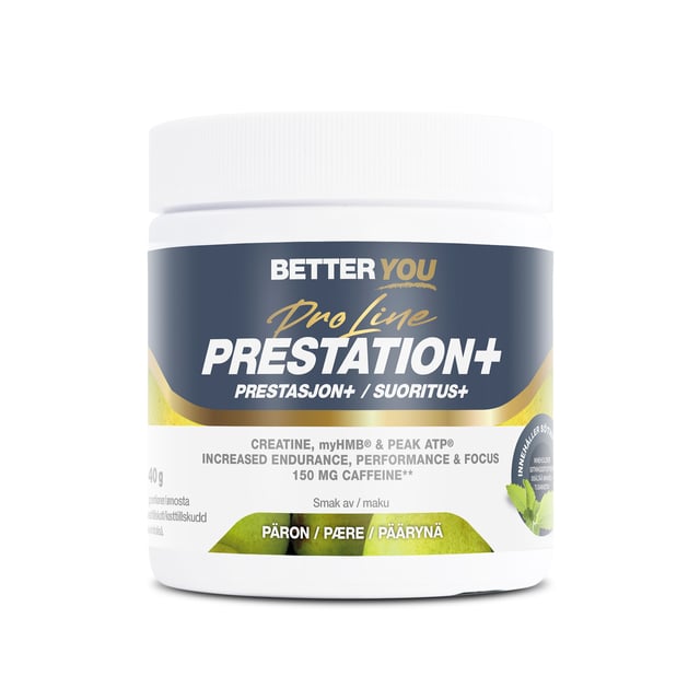 Better You Prestation Plus Päron 140 g | Träning - Energigivande - Kreatin | Apoteka