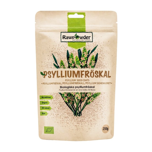 Rawpowder Psylliumfröskal 250 g | Mat & dryck - Skafferi - Torkad frukt, nötter & frön | Apoteka