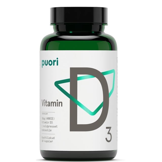 Puori D3 Vitamin-D 10µg 60 kapslar | Vitaminer & kosttillskott - Vitaminer & mineraler - D-vitamin | Apoteka